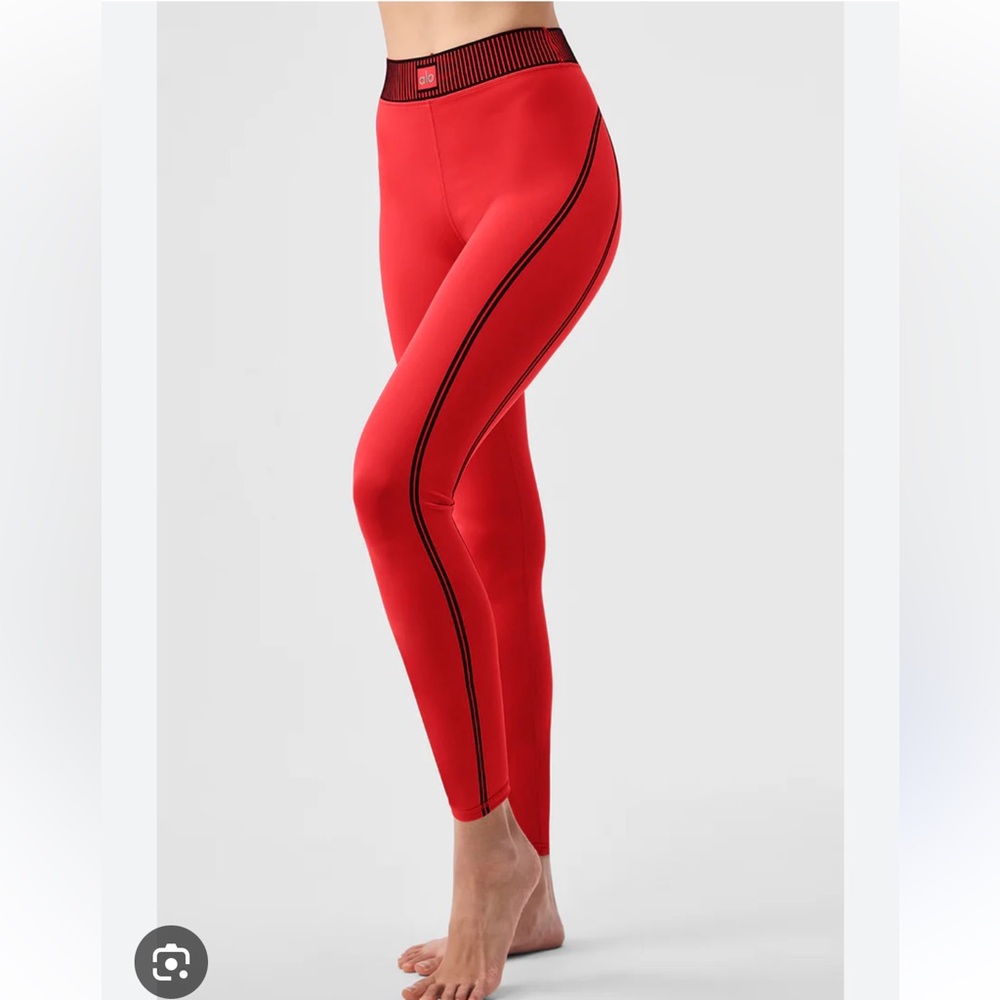 LIKE NEW ALO Airlift High-Waist 7/8 Line Up Legging, Red Hot Summer, size S
